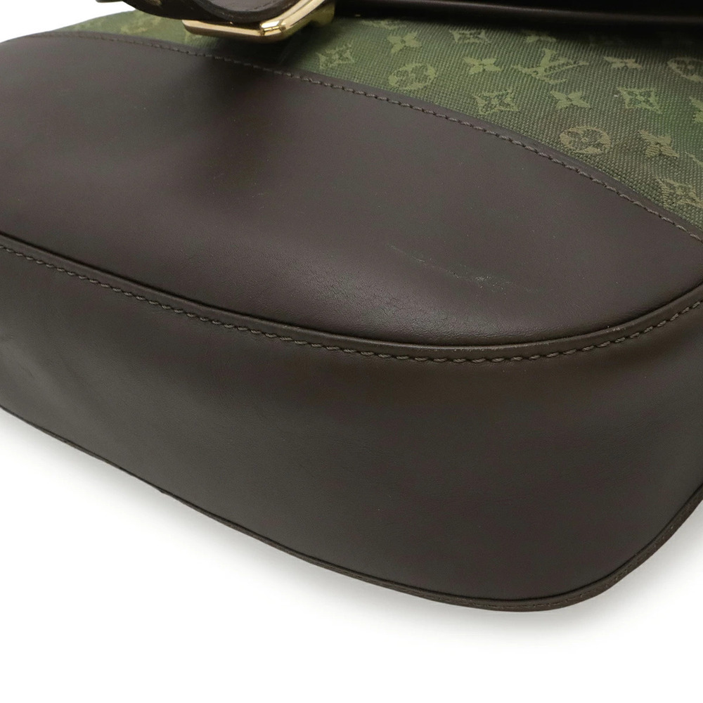 LOUIS VUITTON Monogram Belanger Shoulder Bag Canvas Leather Khaki Green - Picture 3 of 9